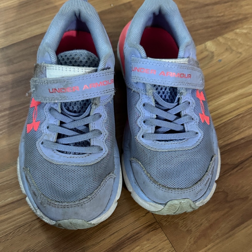 Under Armour Kids' Blue and Pink Sneakers
